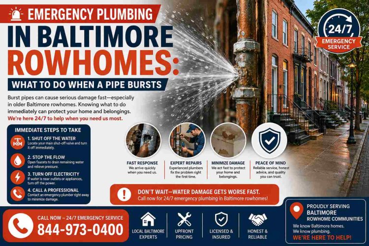 Emergency Plumbing in Baltimore Rowhomes What to Do When a Pipe Bursts