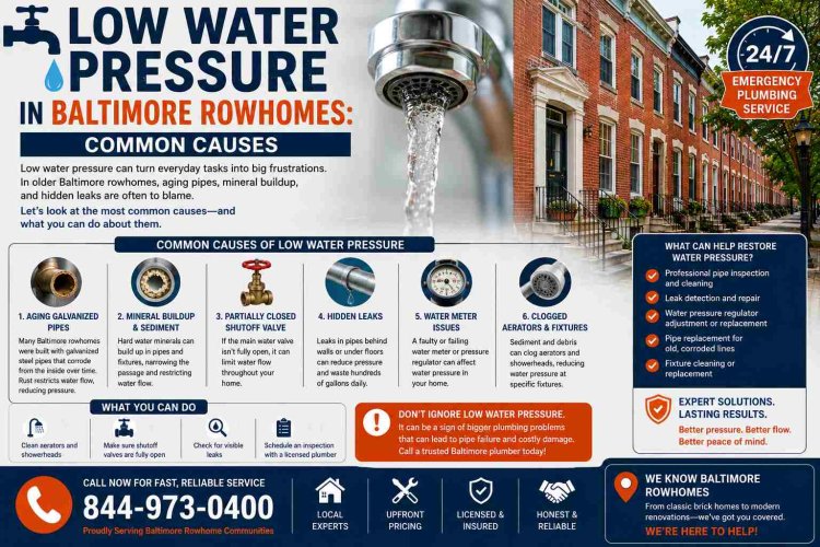Low Water Pressure in Baltimore Rowhomes Common Causes
